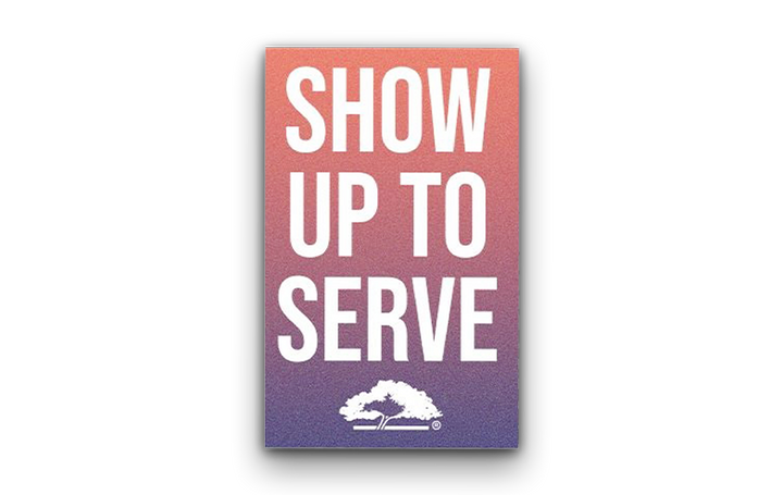 Show up to Serve Sticker